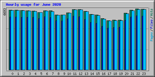 Hourly usage for June 2020