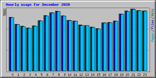 Hourly usage for December 2020