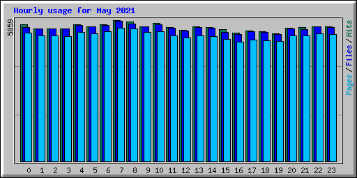 Hourly usage for May 2021