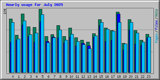 Hourly usage for July 2025